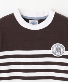 J.PRESS KIDS 【140-170cm】パネルボーダーハウスロゴ Ｔシャツ