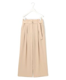 ICB 【接触冷感・UVカット・洗える】 T/Rドライリネン ワイドストレートパンツ