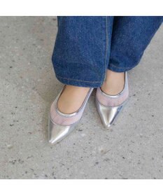 MODE ET JACOMO <carino>【レイン対応】メッシュポインテッドトゥパンプス