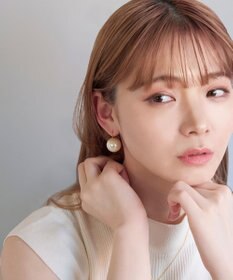 Phoebe 〈シリーズ累計販売5000点突破！〉≪TV番組着用商品≫ビッグパールフックピアス　ホワイト