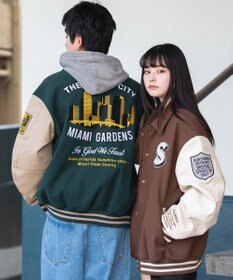 WEGO 【25年秋冬新作/ユニセックス着用ITEM/SMLサイズ展開】メルトンワッペンスタジャン