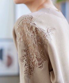 Tiaclasse 肩レースドルマンニットトップス