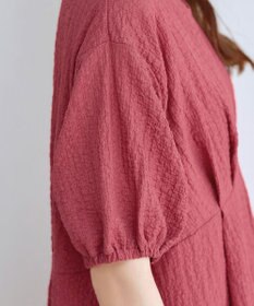 Tiaclasse L 【新色追加】ワッフルVネックワンピース