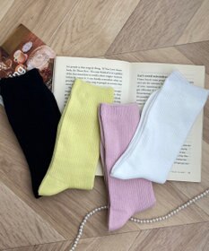 WEGO カラーリブソックス