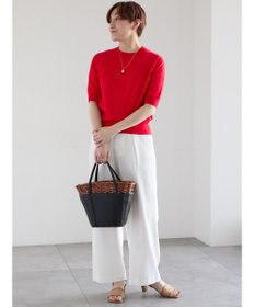 Te chichi レーヨンリネンストレートパンツ