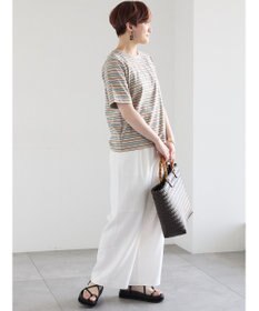 Te chichi レーヨンリネンストレートパンツ