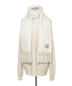 MOONBAT 【WEB限定】FURLA ウール混 ボリューム無地マフラー/幅25cm