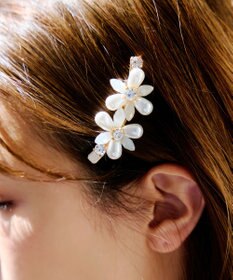 Tiaclasse パールフラワーヘアクリップ