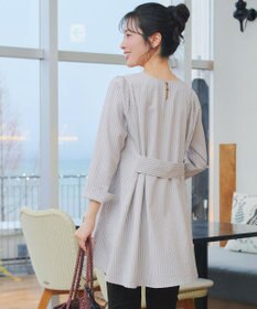 Tiaclasse L 【おのののかさん着用】半袖＆七分袖選べる袖丈バックフレアチュニック