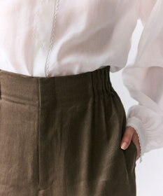 BEIGE， MICA / リネンブレンドイージーワイドパンツ