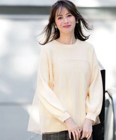 ANY SIS 【洗える】ビスチェ風チュールコンビ ニット