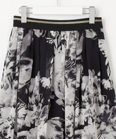 自由区 S 【ウエストゴム・洗える】ピオニーフローラルプリント  スカート