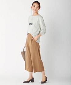 J.PRESS LADIES 【洗える】T/Rアルガンシルク ワイド パンツ