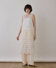 GRACE CONTINENTAL ケミカルレースストレートトップ