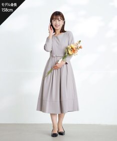 Tiaclasse 【セレモニー・新色追加】リボンベルトフレアワンピース