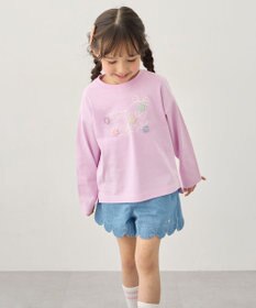 ANY KIDS 【綿100%】ロゴプリント 長袖Tシャツ