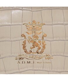 A.D.M.J. 【牛革】クロコ型押しスクエアトートM