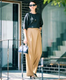 自由区 【SHIHOさん着用・機能性抜群・旬シルエット】ファンクショナルブロード カーブパンツ サンタンブラウン