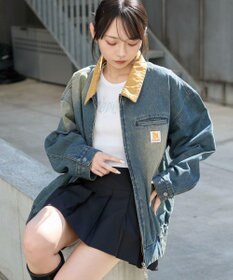 WEGO ワーカーズWジップデニムブルゾン