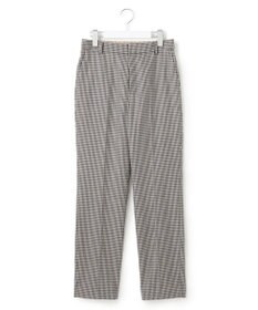 23区 ウールミルドストレッチチェック テーパードパンツ