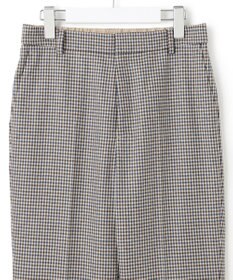 23区 ウールミルドストレッチチェック テーパードパンツ