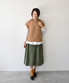 muuc 5種類の模様編み  パッチワーク柄ケーブル模様編みベスト