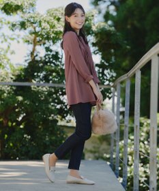 Tiaclasse 【洗える】ピンタックチュニックブラウス