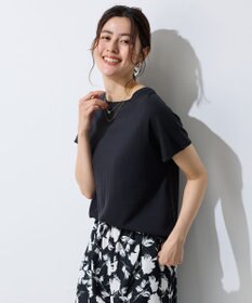 ANY 【接触冷感/UVカット/抗菌防臭/手洗い可/アンチピリング】ファンクションフレンチスリーブニット