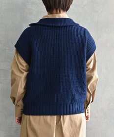 muuc 5種類の模様編み  パッチワーク柄ケーブル模様編みベスト