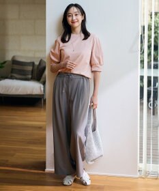 ANY 【ウエストゴム】イージーケアライトストレッチワイドパンツ