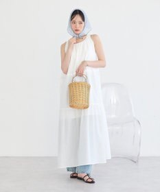 earth music&ecology ギャザーノースリーブワンピース