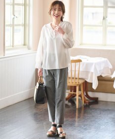 ANY SIS 【洗える】さらさらストレッチ テーパード パンツ