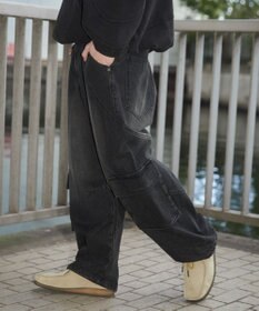 WEGO スウィッチングデニムカーゴパンツ