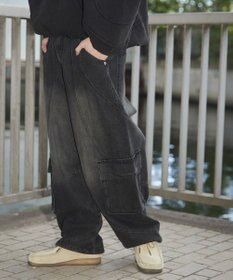 WEGO スウィッチングデニムカーゴパンツ