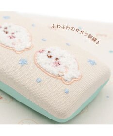 Mother garden しろたん クロス付 サガラ刺繍 眼鏡ケース 《しろたん》 単品