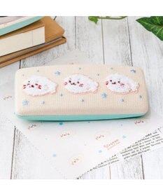Mother garden しろたん クロス付 サガラ刺繍 眼鏡ケース 《しろたん》 単品