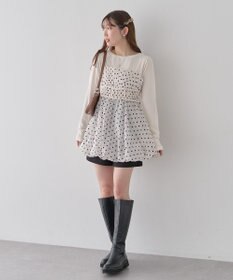 earth music&ecology ドットバルーンキャミチュニック