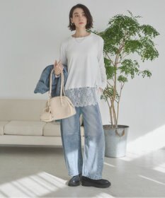 WEGO 【ANGIE VINTAGE】バレルレッグデニムパンツ