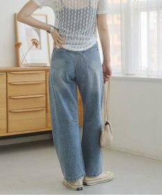 WEGO 【ANGIE VINTAGE】バレルレッグデニムパンツ