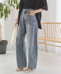 WEGO 【ANGIE VINTAGE】バレルレッグデニムパンツ