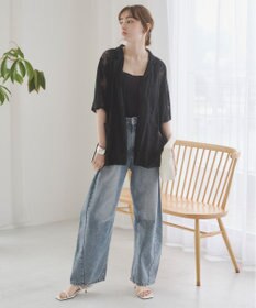 WEGO 【ANGIE VINTAGE】バレルレッグデニムパンツ