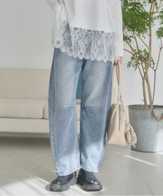 WEGO 【ANGIE VINTAGE】バレルレッグデニムパンツ