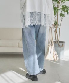 WEGO 【ANGIE VINTAGE】バレルレッグデニムパンツ