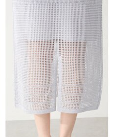 Green Parks ２ｗａｙ　メッシュ編みニットＩラインスカート（ペチ付き）