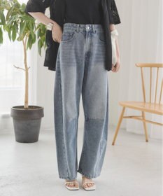 WEGO 【ANGIE VINTAGE】バレルレッグデニムパンツ