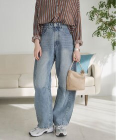 WEGO 【ANGIE VINTAGE】バレルレッグデニムパンツ