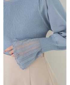 earth music&ecology 袖ポイントニットプルオーバー