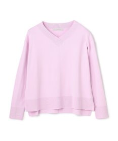 UNFILO マイビューティニット Vネック ライラック