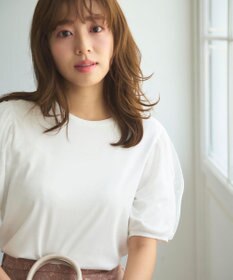 Feroux チュールパフスリーブ プルオーバー