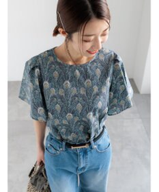 Te chichi 【LIBERTY FABRICS】フレアスリーブブラウス